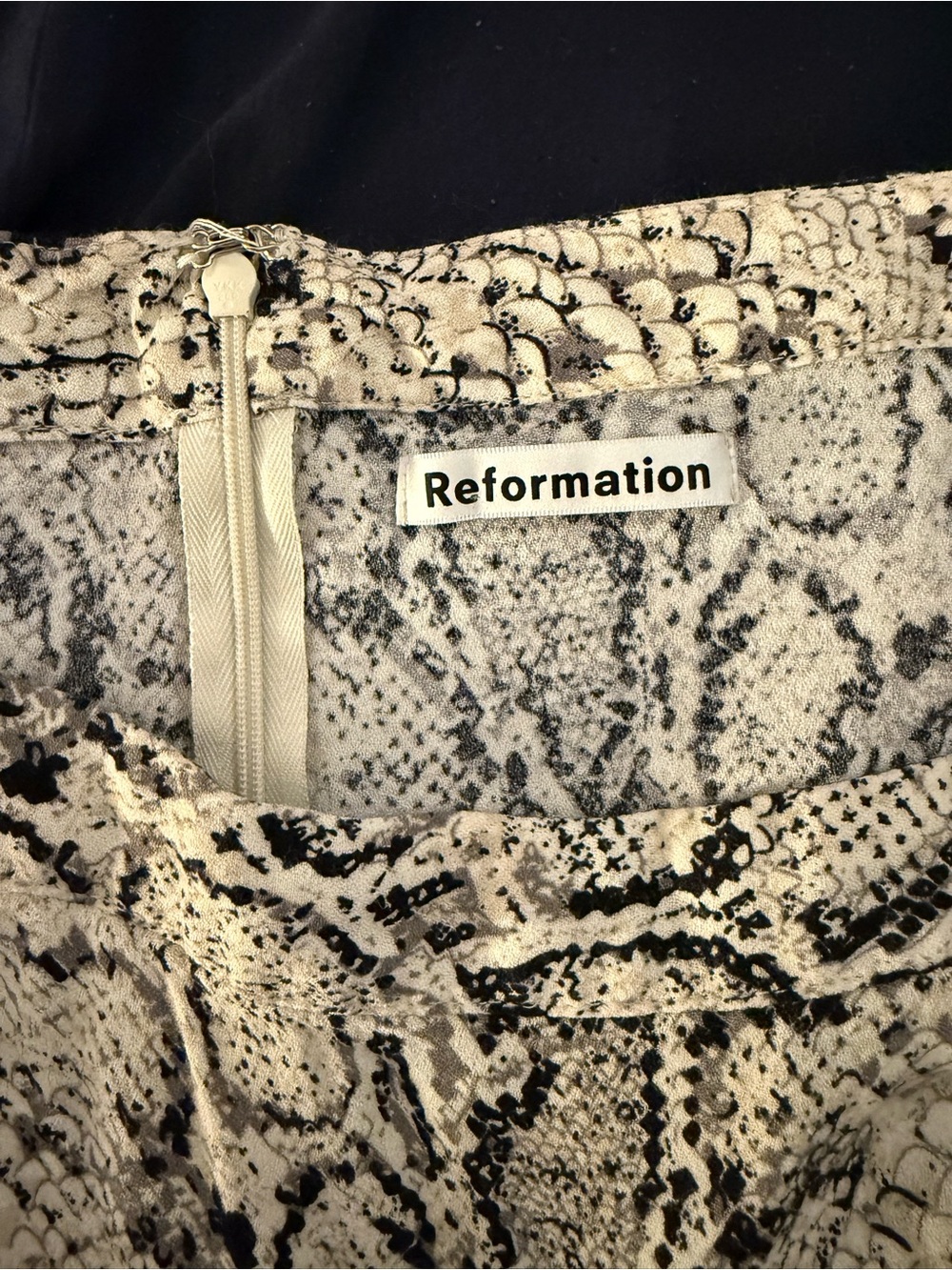 Reformation Snake Print Column Skirt